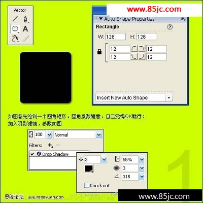 Fireworks教程:制作碳纤维风格图标-网页教学网